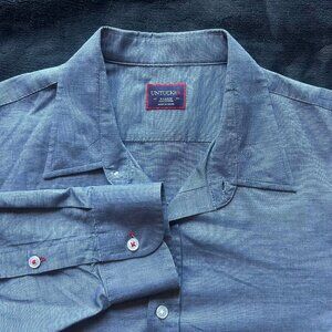 UNTUCKit Men’s Long Sleeve Button Shirt X-Large Light Blue Check
